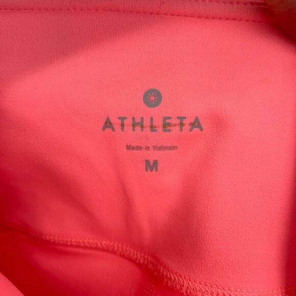 ATHLETA Coral Salutation Capri Cropped Workout Athletic Leggings Size Medium - Picture 7 of 8